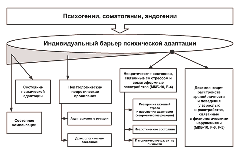 Основные формы пограничных психических расстройств и варианты их динамики