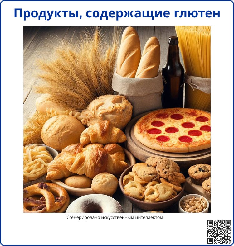 Продукты, содержащие глютен